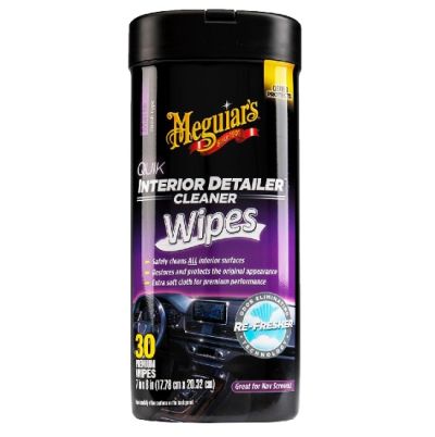 Meguiar's Quick Interior Detailer Wipes Mat 25pcs. - мокри кърпички за почистване на интериор